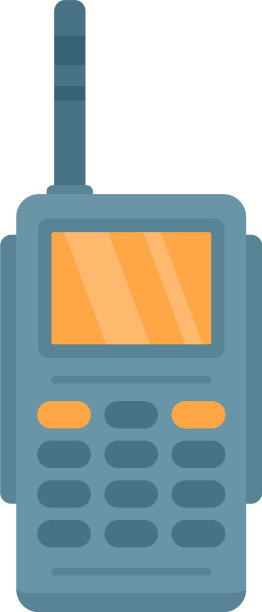 徒步对讲机图标平孤立图片下载