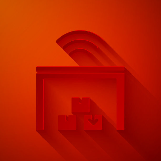 剪纸智能仓库系统图标隔离上图片下载