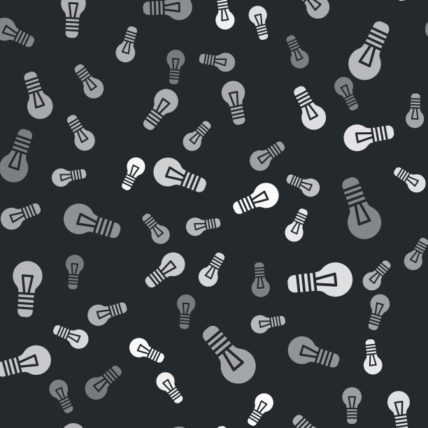 灰色灯泡与概念概念图标隔离图片下载