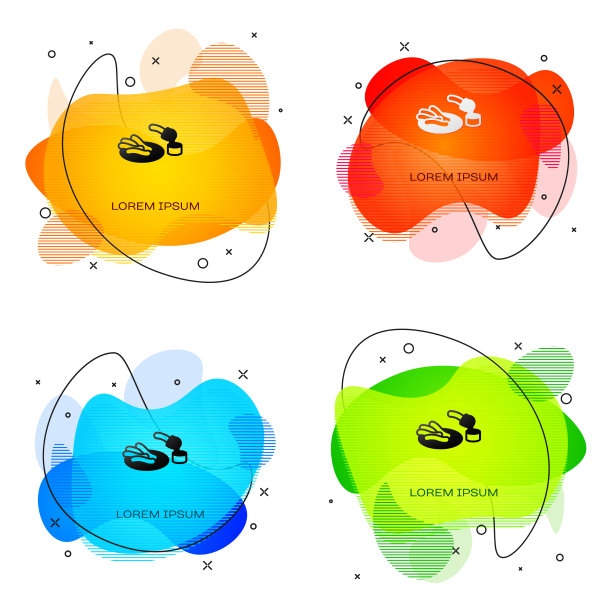 黑色油条和巧克力的图标孤立在白色图片下载