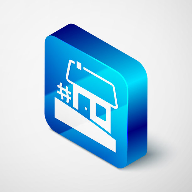 等距老乌克兰房屋小屋图标孤立图片下载