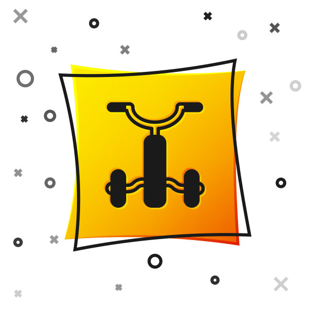 黑色自行车的孩子图标孤立在白色图片下载