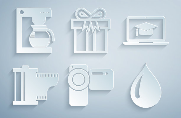 在笔记本电脑上安装电影摄影机的毕业帽图片下载