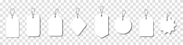 设置空白白纸价格标签或礼品标签图片下载