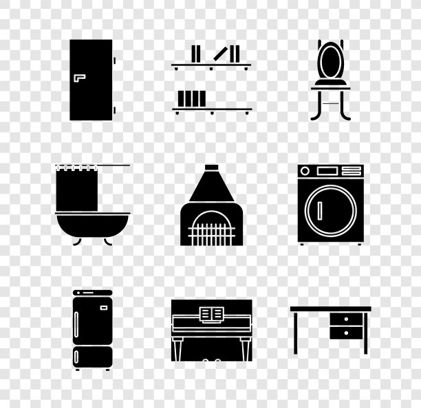 设置闭门书架和书椅图片下载