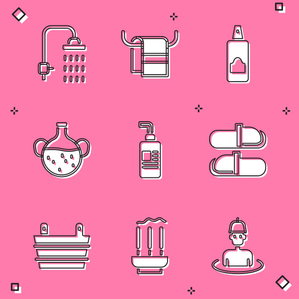 将浴巾放在衣架喷雾罐上图片下载