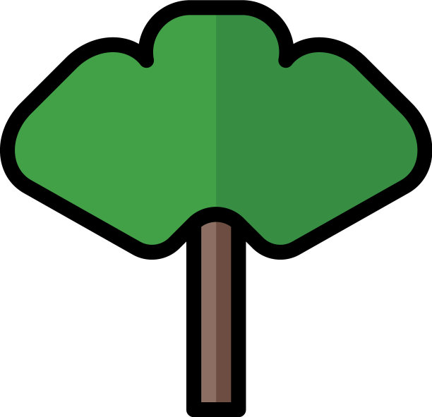 和标志树平线风格的图标完美图片下载