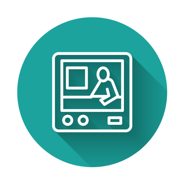 白线电视报道图标孤立与图片下载