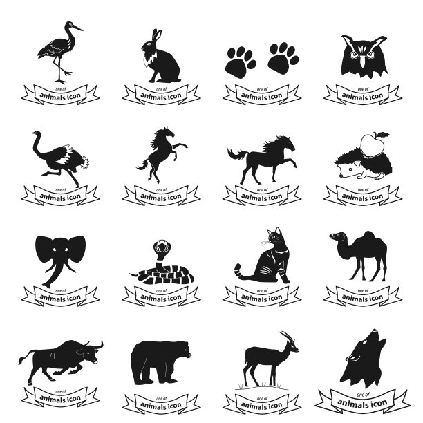 动物图标设置与马，猫，骆驼图片下载