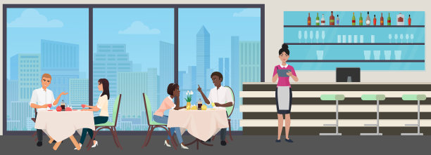 人们在咖啡馆喝咖啡或茶，年轻人图片下载