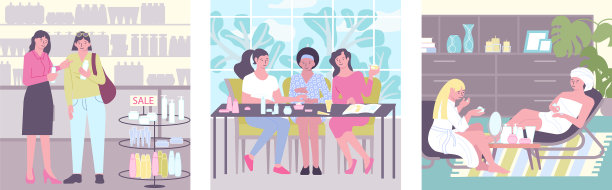 化妆方巾套装图片下载