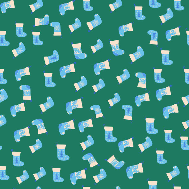 蓝色无缝背景圣诞新年图片下载