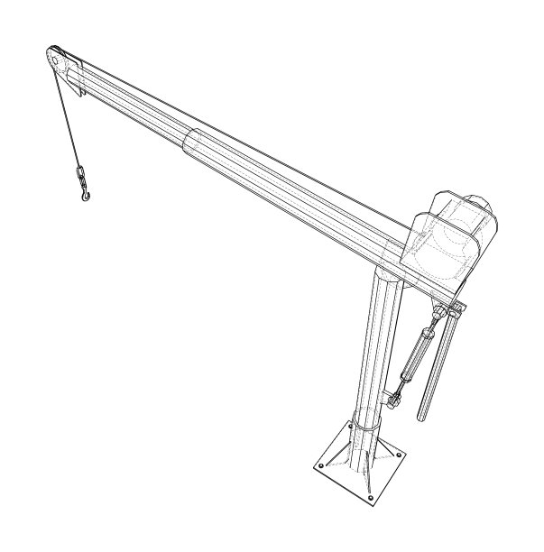 吊艇架或吊艇架。向量图片下载