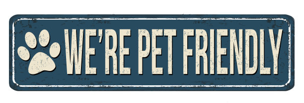 是对宠物友好的老式生锈金属标识吗图片下载