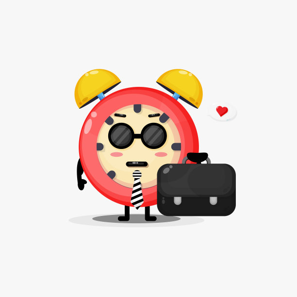 可爱的闹钟去上班图片下载