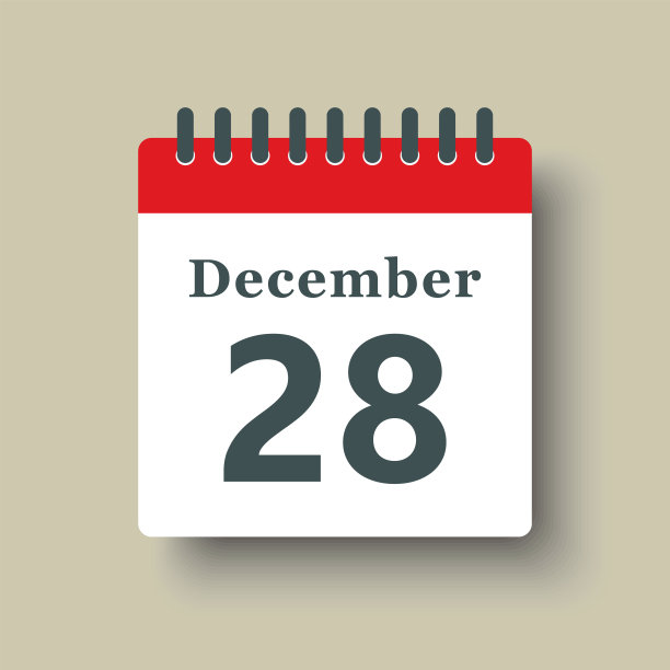 图标日日期12月28日，模板日历页图片下载