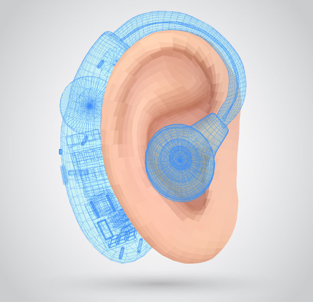 向量人耳。听力治疗，整形手术，植入图片下载