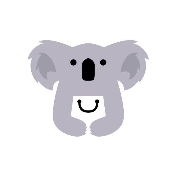 考拉商店购物袋标志图标图片下载