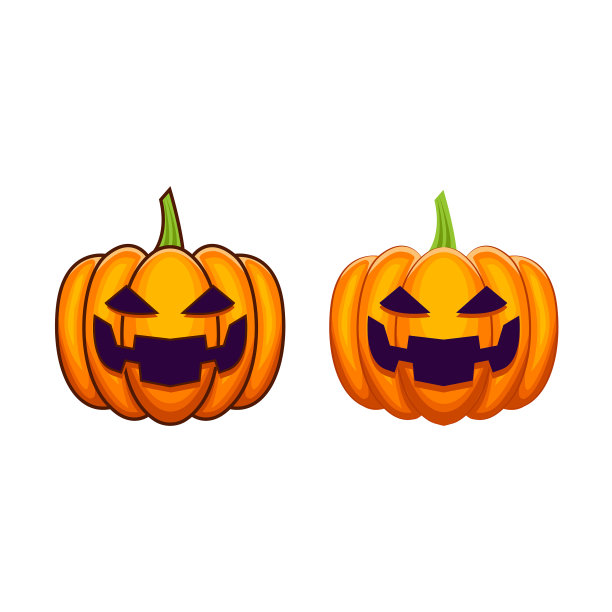 南瓜脸万圣节有轮廓和没有图片下载