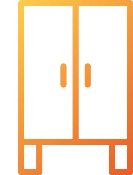 和标志衣柜渐变线条风格图标完美图片下载