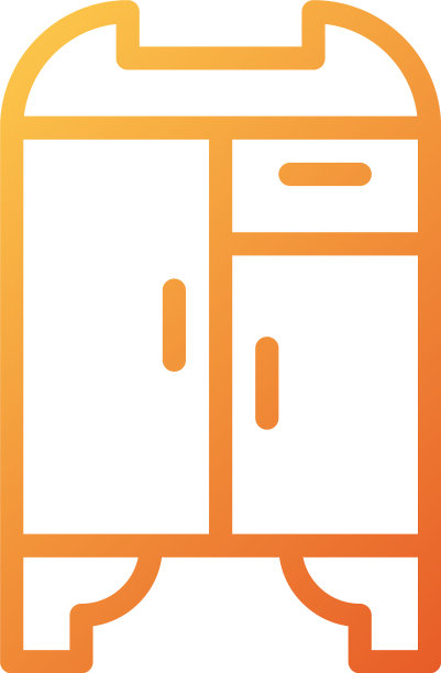 和标志衣柜渐变线条风格图标完美图片下载