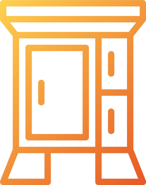 和标志衣柜渐变线条风格图标完美图片下载