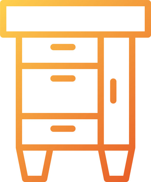 和标志衣柜渐变线条风格图标完美图片下载