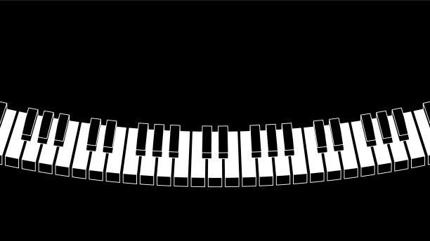 钢琴琴键音乐键盘乐器歌曲旋律矢量设计风格图片下载