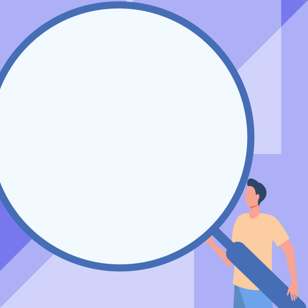 手持大型放大镜的人站着画画图片下载