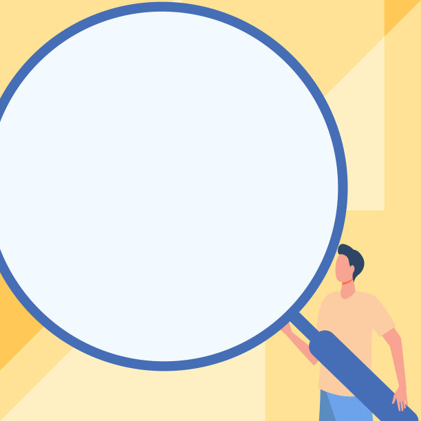 手持大型放大镜的人站着画画图片下载