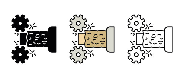 旋转树木，研磨工具图标设置。图片下载