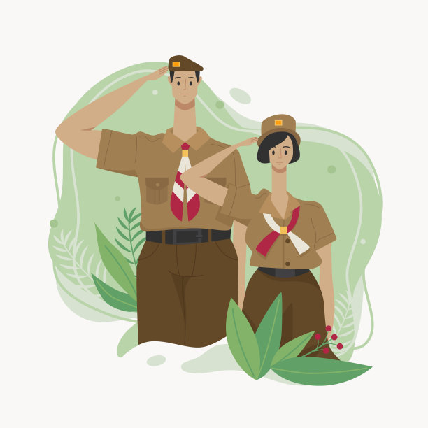 Pramuka日插图矢量插图图片下载