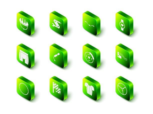 设置瑞士军刀，自行车车把，智能手表，刹车，车轮，光盘，自行车t恤和格子旗图标。向量图片下载