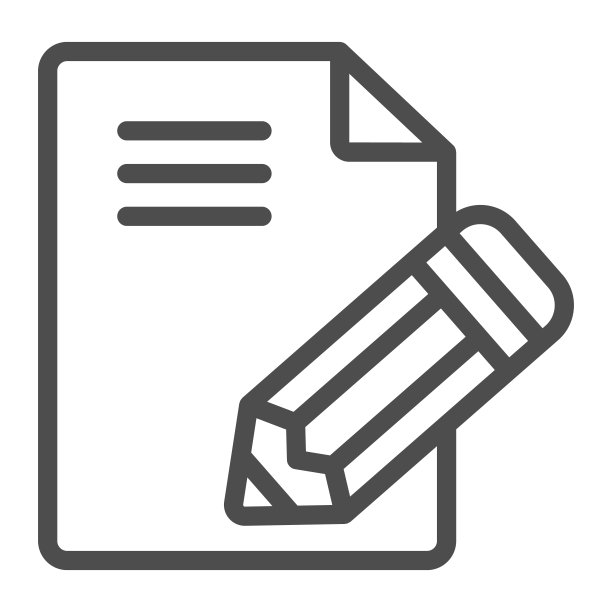 纸张、页面、文本文档和铅笔线条图标，文档概念，白色背景上的办公室文件矢量标志，移动概念和网页设计的轮廓样式图标。矢量图形。图片下载