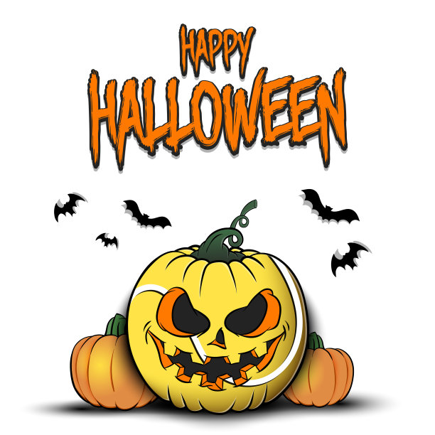万圣节快乐。南瓜网球图片下载