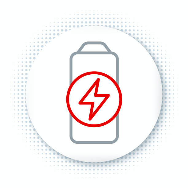 线路电池充电水平指示器图标隔离图片下载