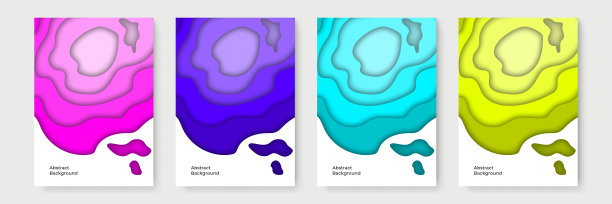 垂直横幅设置3D抽象背景和剪纸形状。矢量设计布局的业务介绍，传单，海报和邀请图片下载