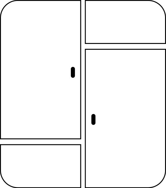 衣柜图标设计与轮廓风格图片下载