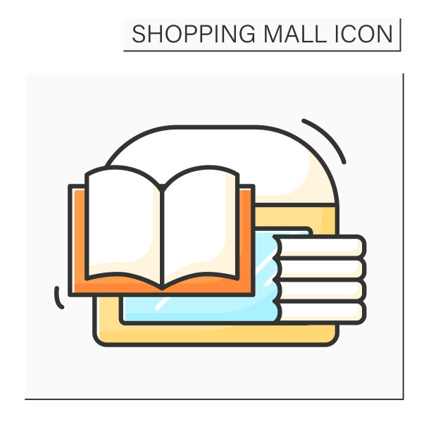 书店彩色图标图片下载