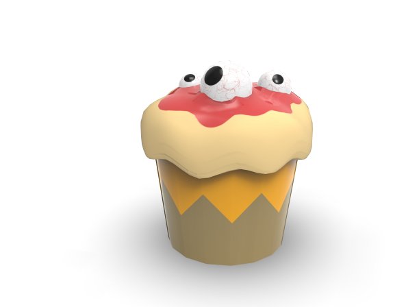 万圣节蛋糕在白色背景3d渲染图片下载