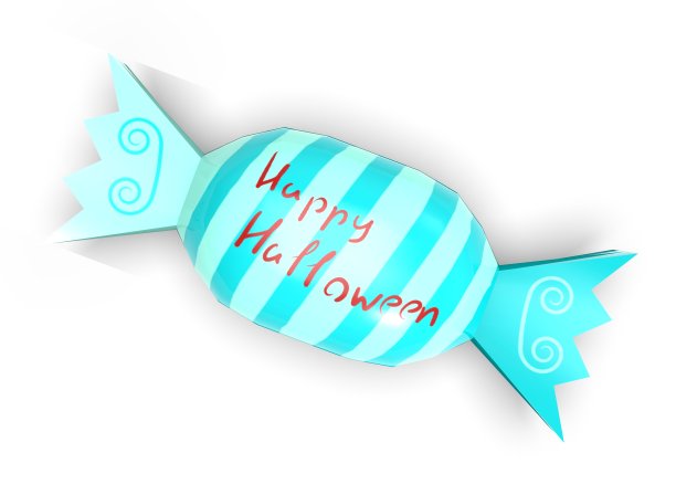 万圣节糖果在白色背景3d渲染图片下载