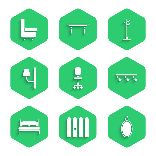 设置办公椅、花园围栏、木镜子等图片下载