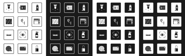 设置胡椒喷雾安全摄像头砖块动作图片下载