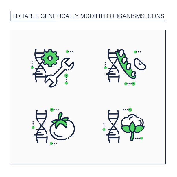 转基因生物线图标设置图片下载
