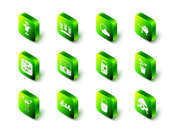 落日小麦和云天气独轮车载着图片下载