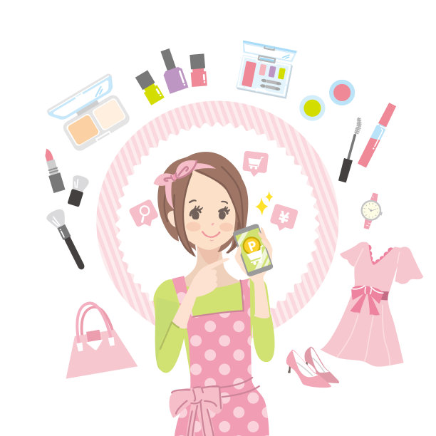 年轻女子在网上购物图片下载