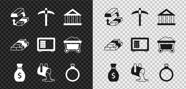 设置黄金兑换货币鹤嘴锄银行大楼图片下载