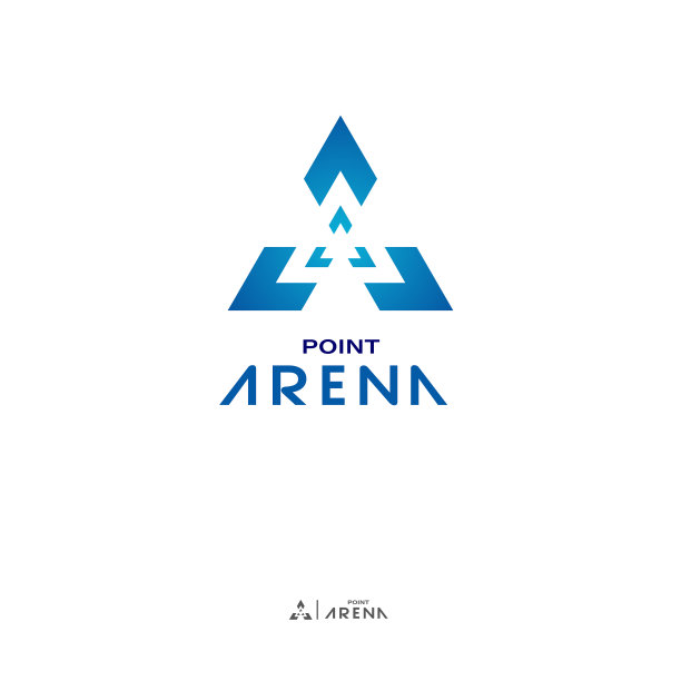 用蓝色三角形开始一个标志设计图片下载