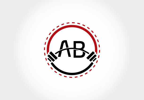 杠铃首字母AB图片下载