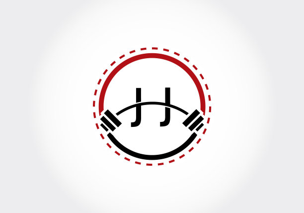JJ字母，杠铃图案图片下载